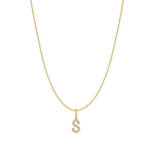 Ania Haie Gold Letter S Initial Necklace