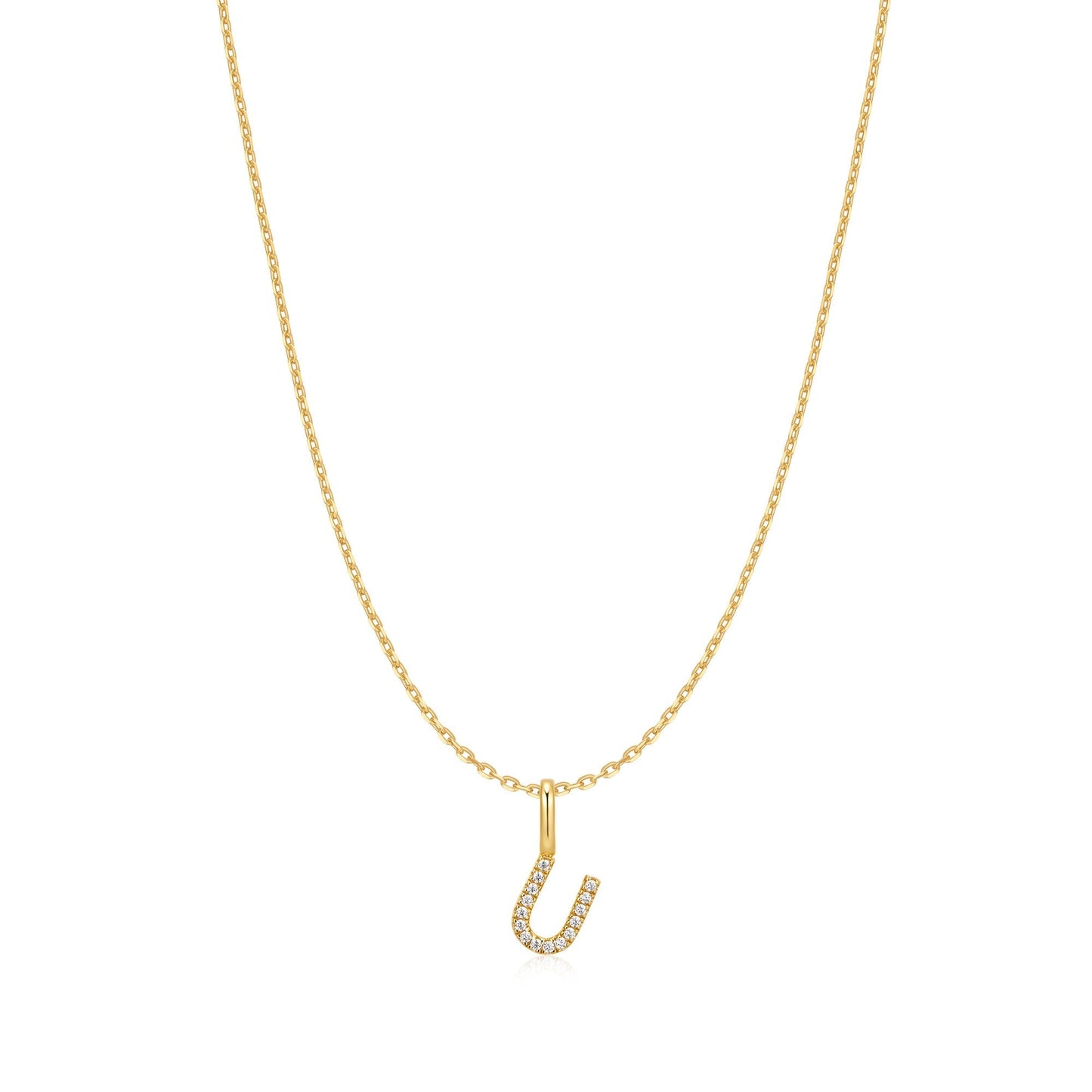 Ania Haie Gold Letter U Initial Necklace