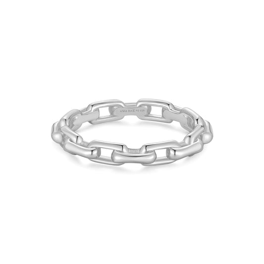 Ania Haie Silver Paper Clip Link Ring