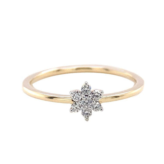 Diamond Ring with 0.09ct Diamond in 9K Yellow Gold