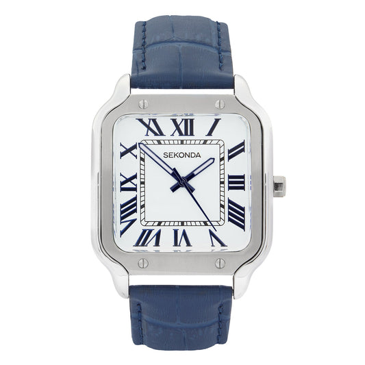 Sekonda Rene White Dial 39mm Mens Watch Blue