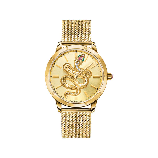 THOMAS SABO Women's watch snake in 3D optics gold