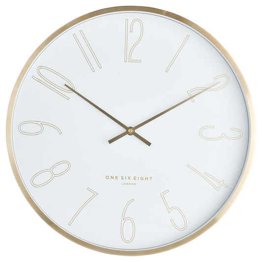 One Six Eight London Astrid 40cm White Silent Wall Clock