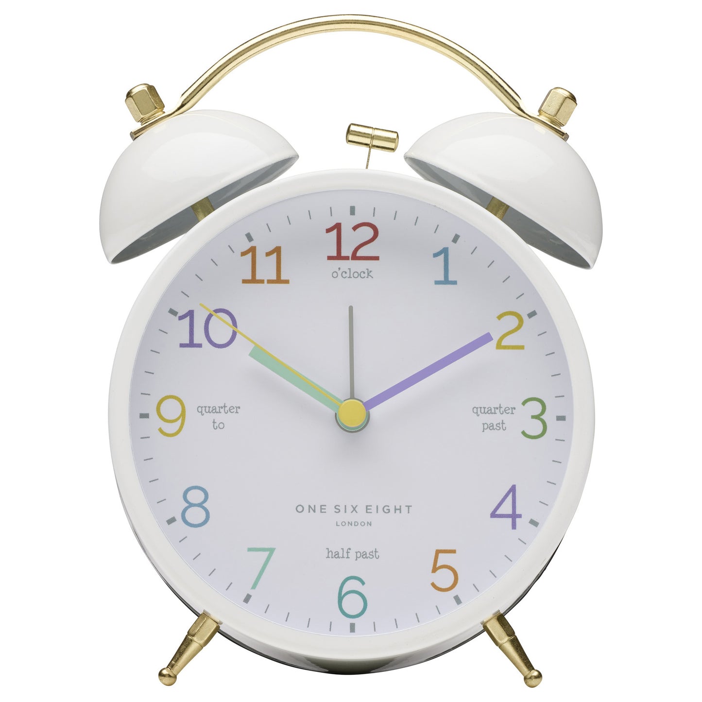 One Six Eight London Learn the Time White Alarm Clock