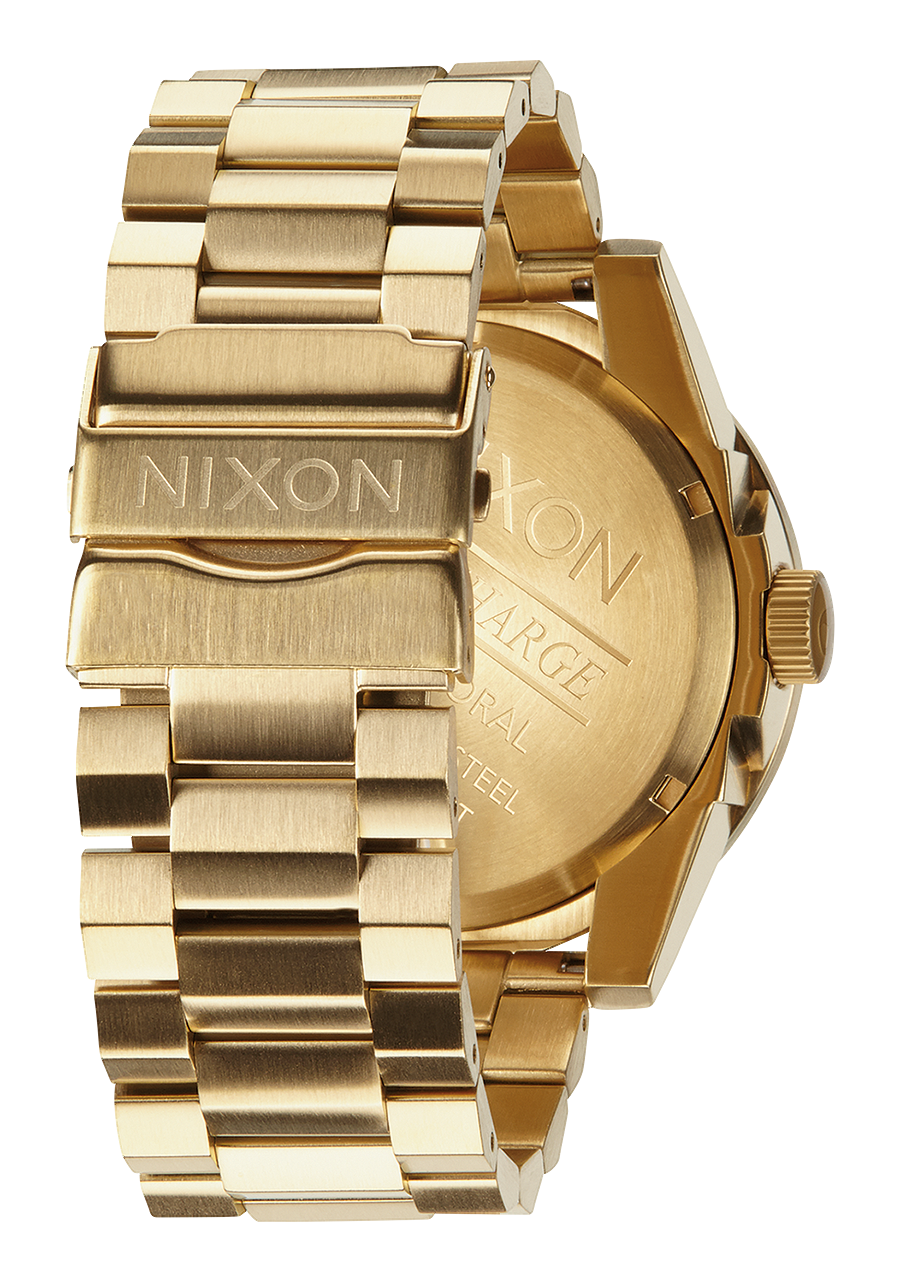 Nixon Mens Corporal Stainless Steel Watch All Gold