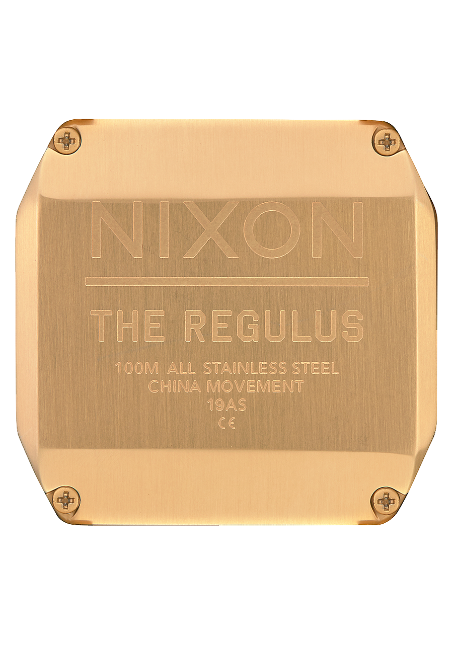 Nixon Mens Regulus Stainless Steel Digital Watch All Gold