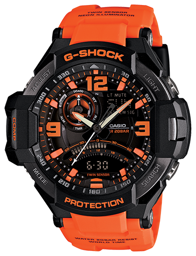 G-Shock Gravitymaster Twin Sensor GA-1000-4A Black/Orange