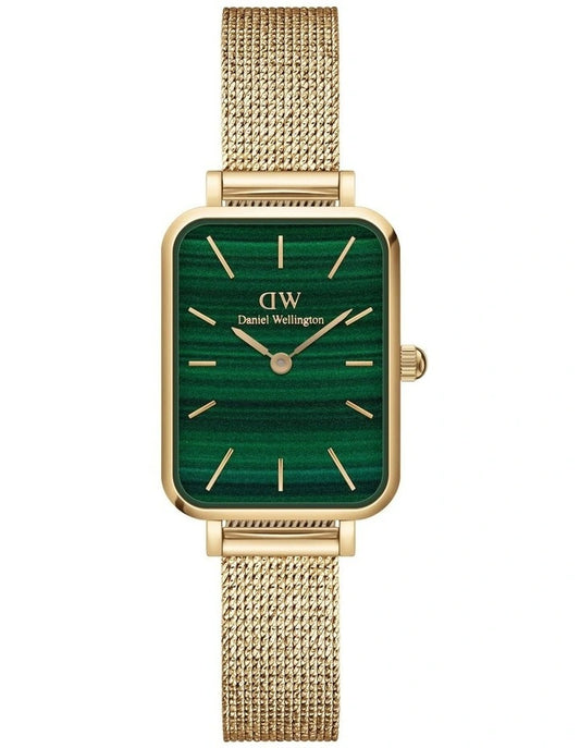 Daniel Wellington Quadro Lumine Pressed Evergold Green DW00100561 Watch