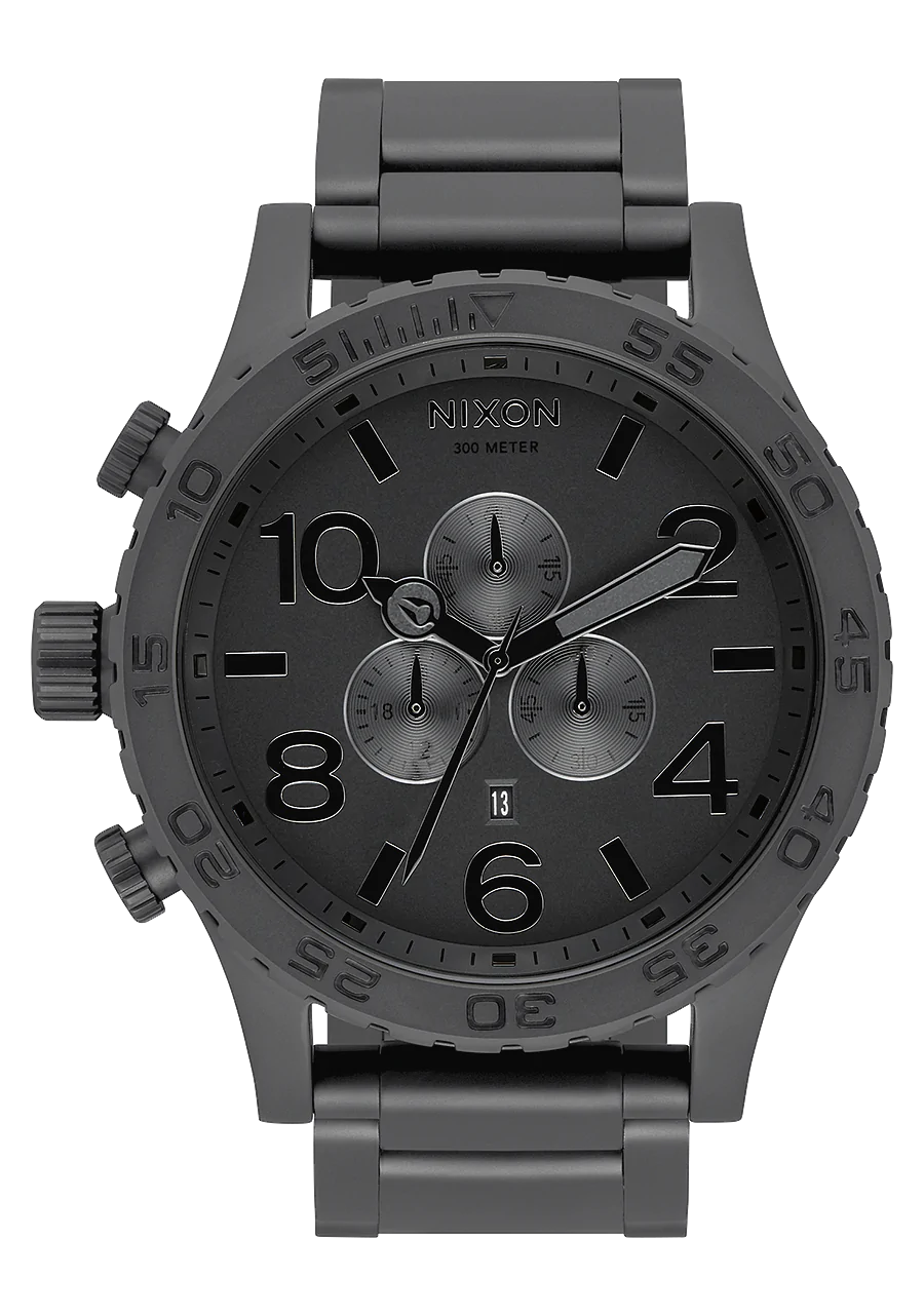 Nixon Mens 51-30 Chronograph Watch Matte Black/Black
