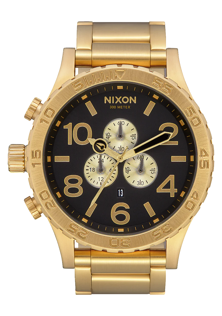 Nixon Mens 51-30 Chronograph Watch Black / Gold