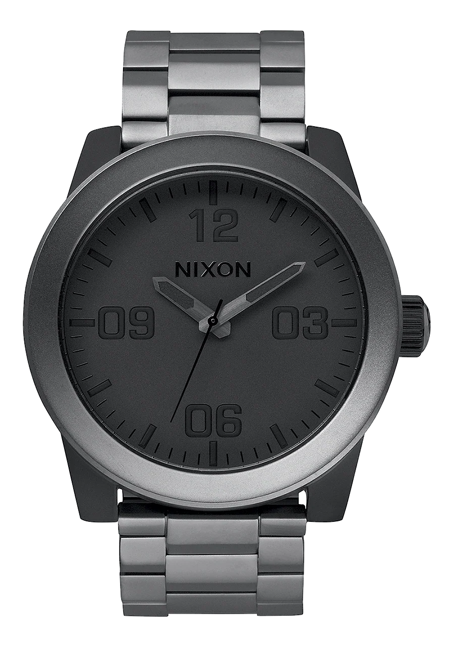 Nixon Mens Corporal Stainless Steel Watch - Matte Black / Matt Gunmetal