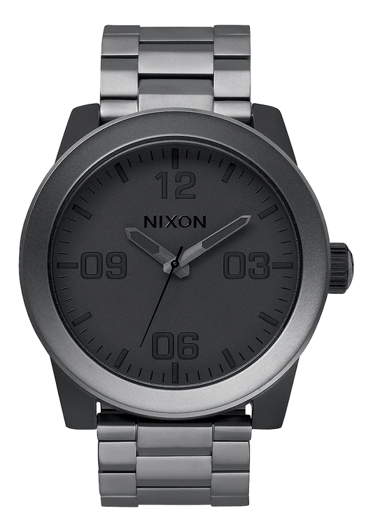Nixon Mens Corporal Stainless Steel Watch - Matte Black / Matt Gunmetal
