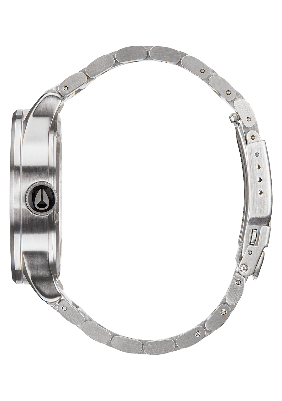 Nixon Mens Sentry SS Stainless Steel Watch Black/Silver
