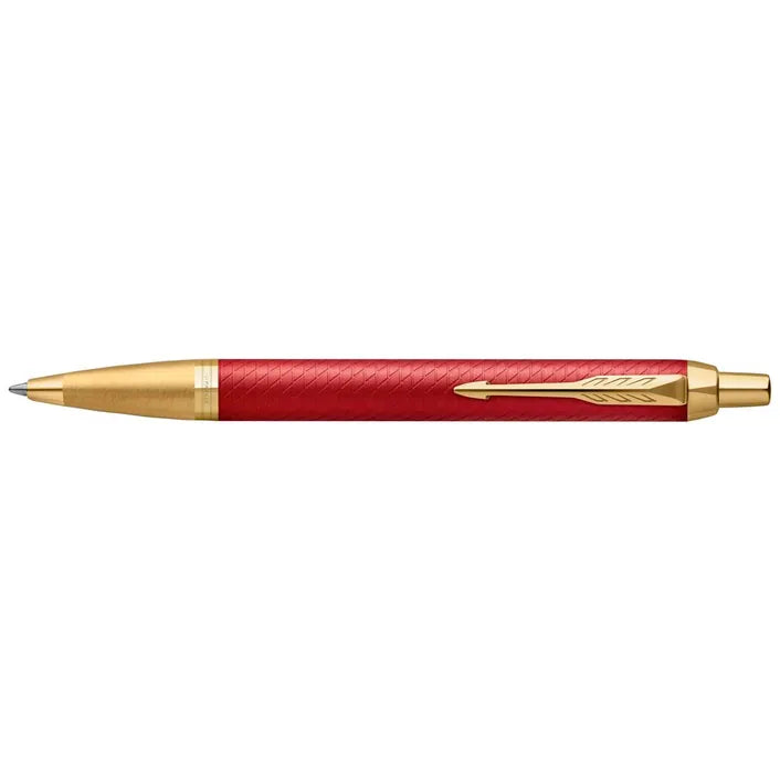 Parker IM Premium Ballpoint Pen Matte Red with Gold Trim