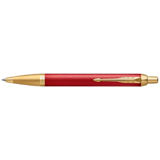Parker IM Premium Ballpoint Pen Matte Red with Gold Trim