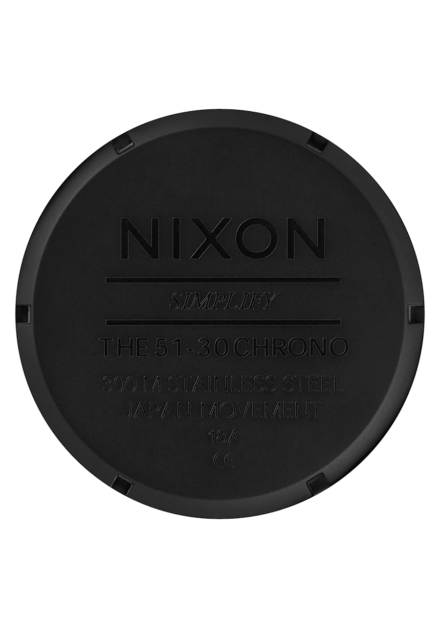 Nixon Mens 51-30 Chronograph Watch Matte Black/Black