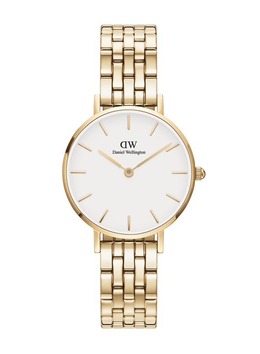 Daniel Wellington Petite 5-Link Evergold 28mm Gold White DW00100614 Watch