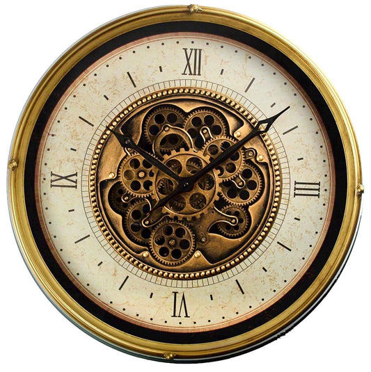 William Rotary Gears Metal Wall Clock 60cm