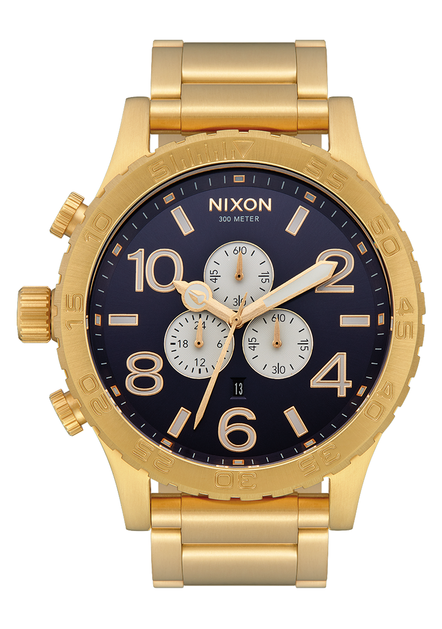 Nixon Mens 51-30 Chronograph Watch Gold / Indigo