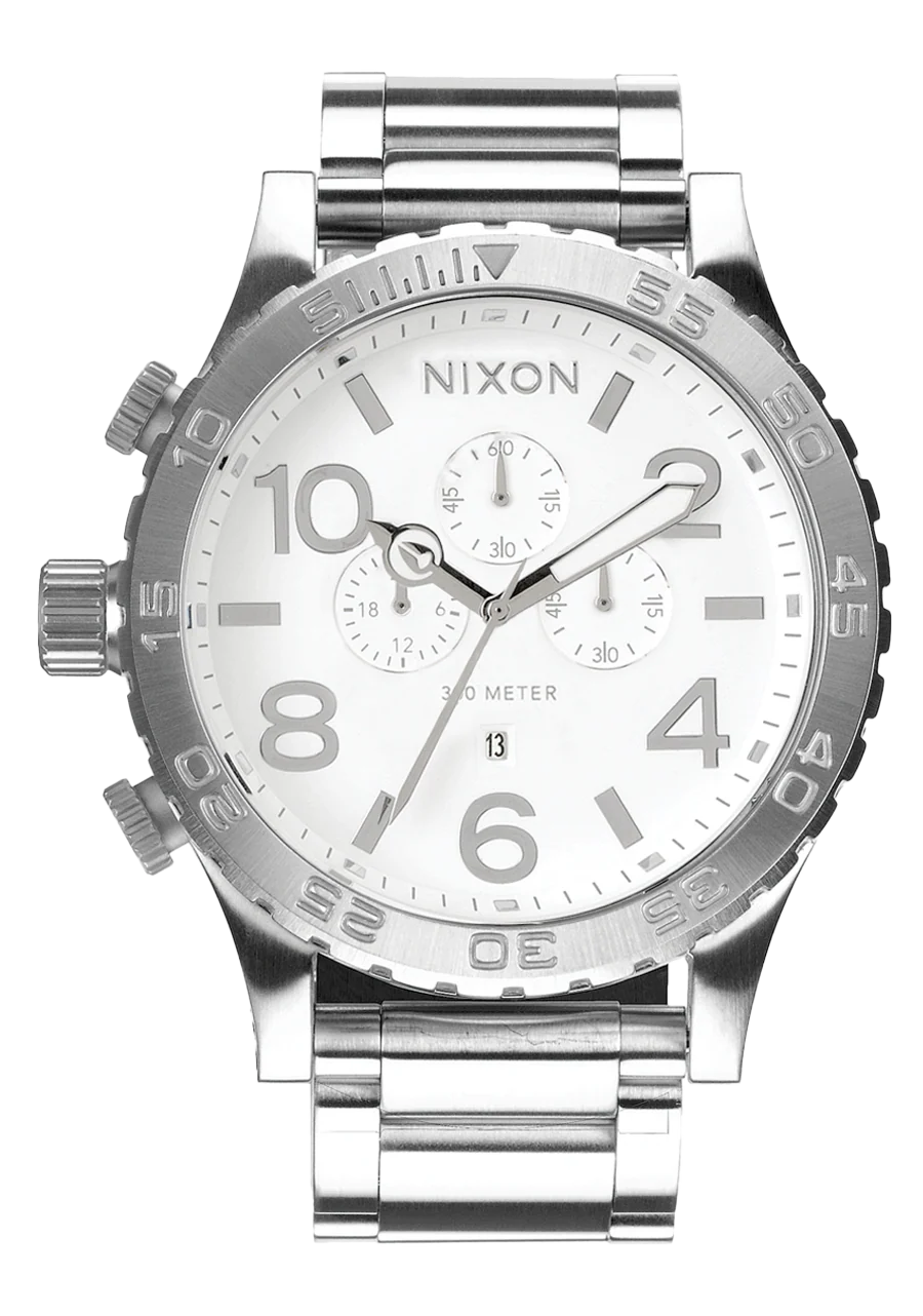 Nixon Mens 51-30 Chronograph Watch - High Polish / White