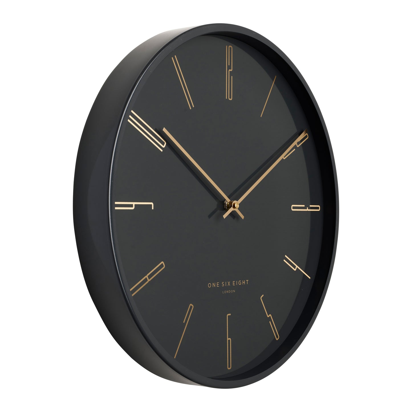 One Six Eight London Maya 30cm Charcoal Grey Silent Wall Clock