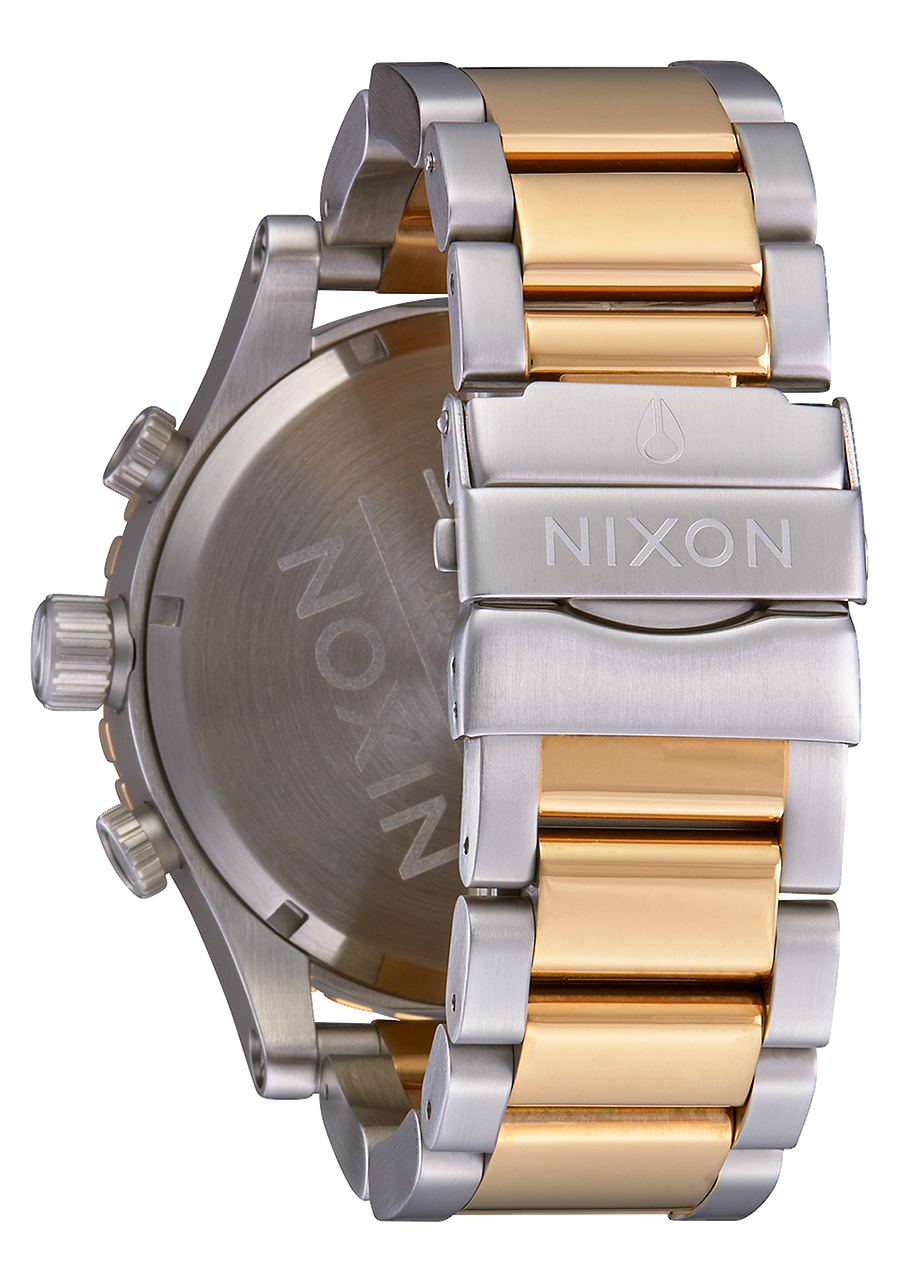Nixon Mens 51-30 Chronograph Watch Silver/Gold
