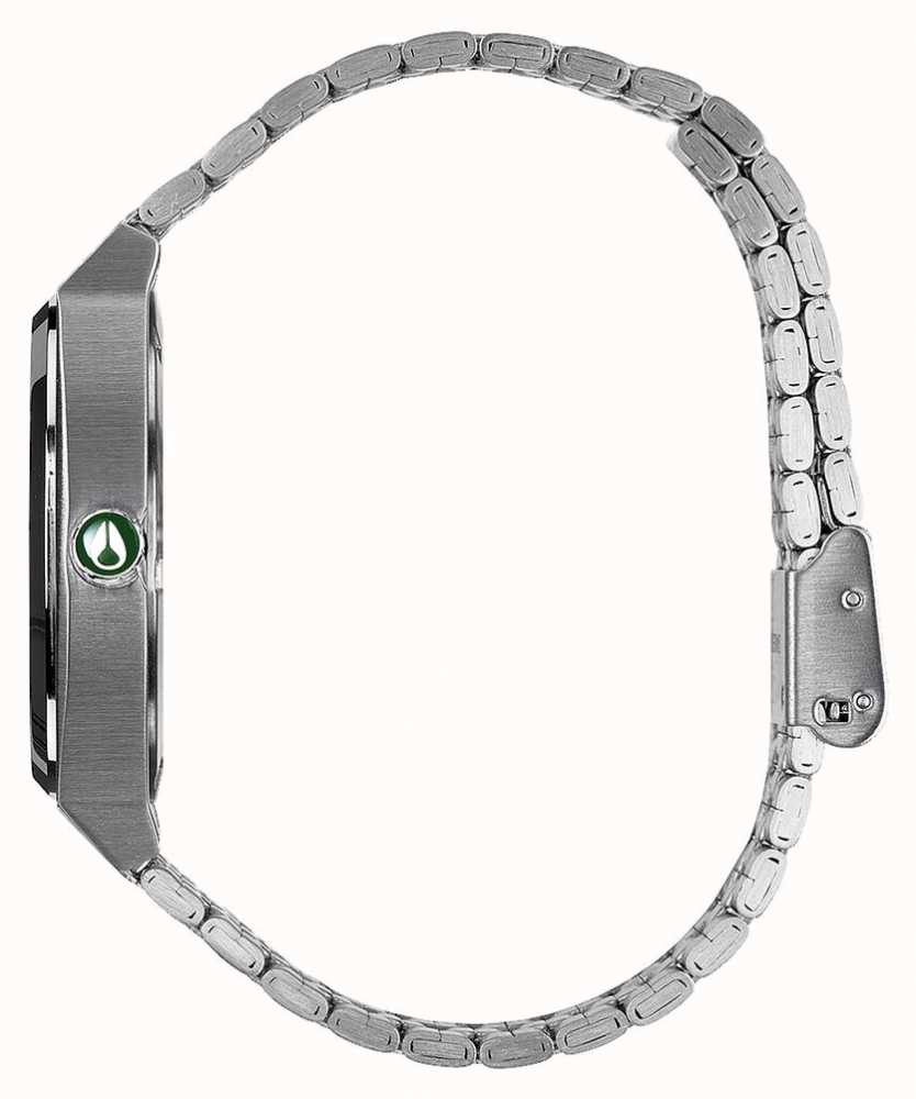 Nixon Mens Time Teller Watch Green/Silver