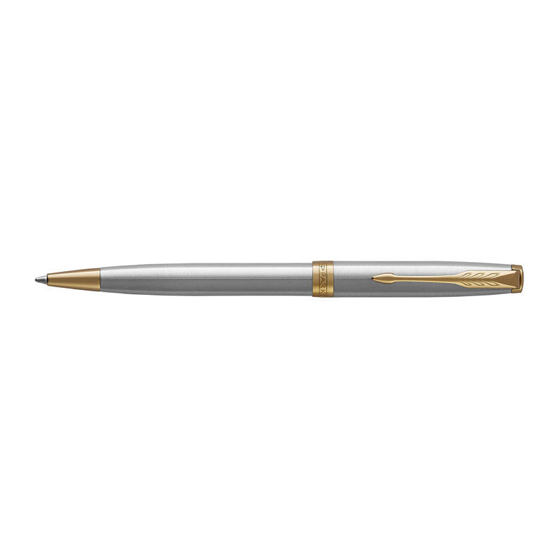 Parker Sonnet Stainless Steel Gold Trim Ballpoint Pen