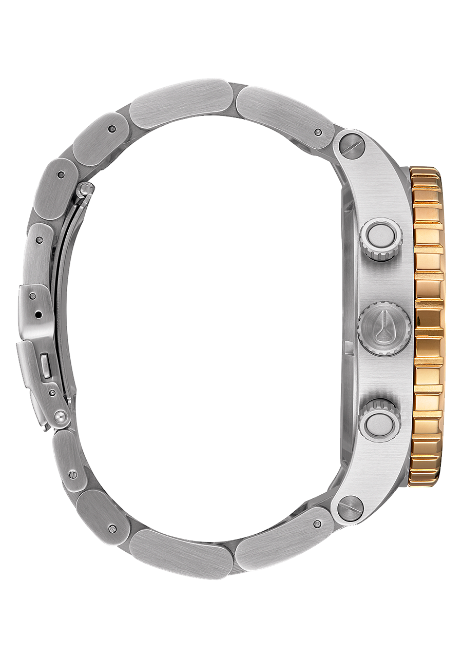 Nixon Mens 51-30 Chronograph Watch Silver/Gold