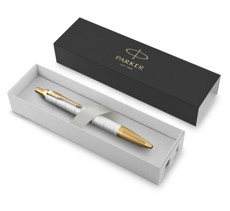 Parker IM Premium Ball Point Pen Pearl Gold Tone