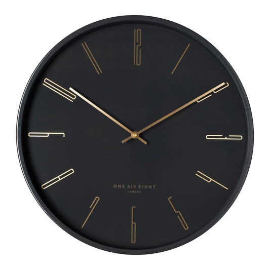One Six Eight London Maya 30cm Charcoal Grey Silent Wall Clock