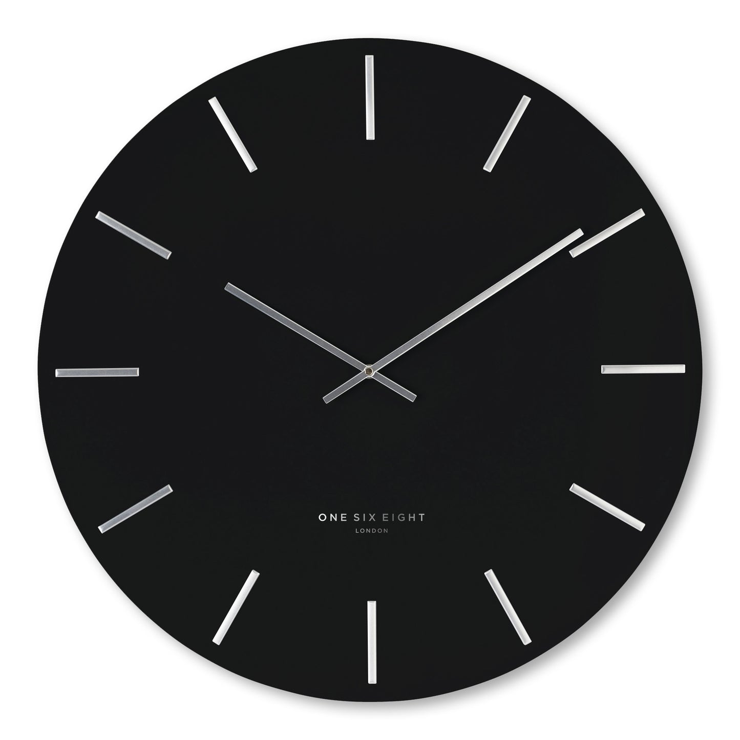 One Six Eight London Luca 40cm Black Silent Wall Clock
