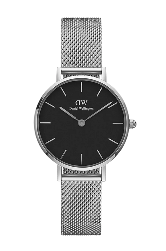 Daniel Wellington Petite 28mm Sterling Silver Black DW00100218 Watch