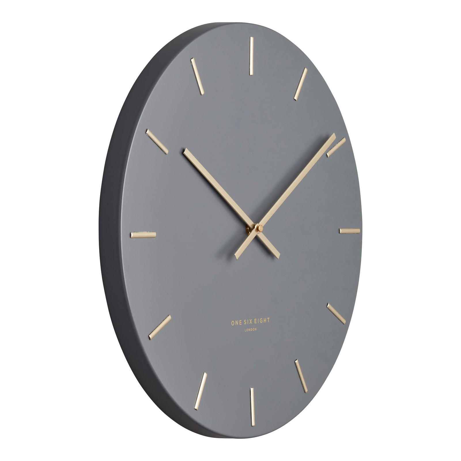 One Six Eight London Luca 40cm Charcoal Silent Wall Clock