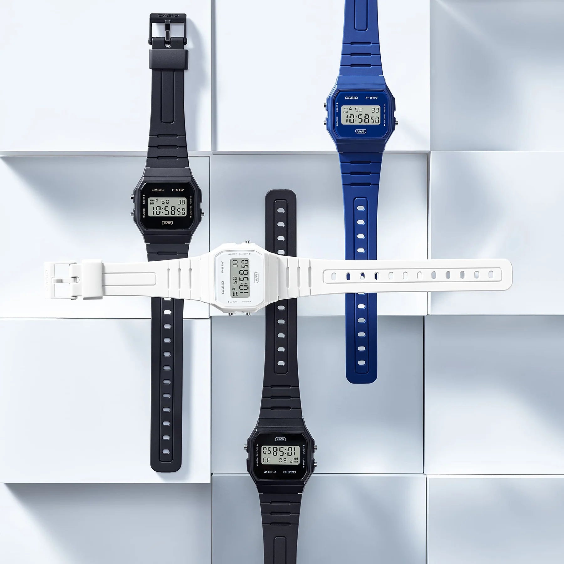 Casio Vintage Digital Watch F-91WB-7A White