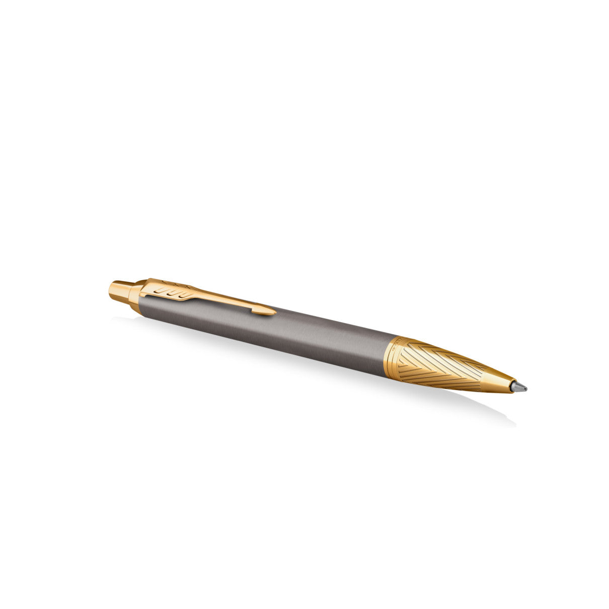 Parker IM Ballpoint Grey Lacquer Gold Cap Pen