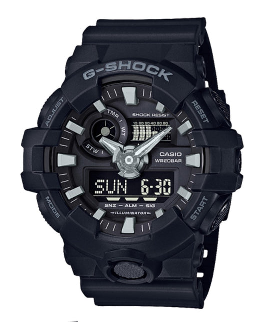 G-Shock GA-700-1B Black/Silver