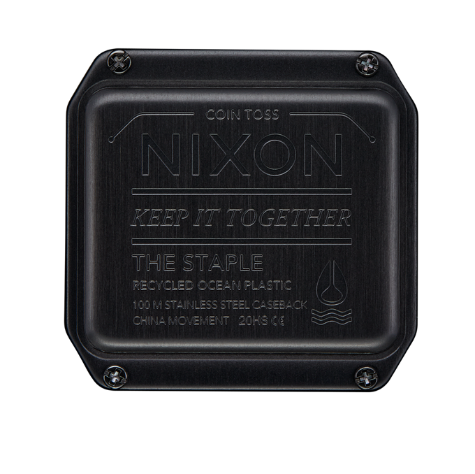 Nixon Mens Staple Recycled Plastic Digital Watch - Black / Positive