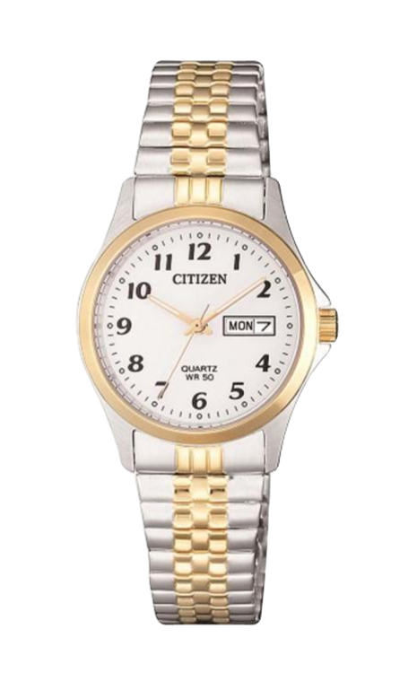 Citizen EQ2004-95A Silver/Gold/White