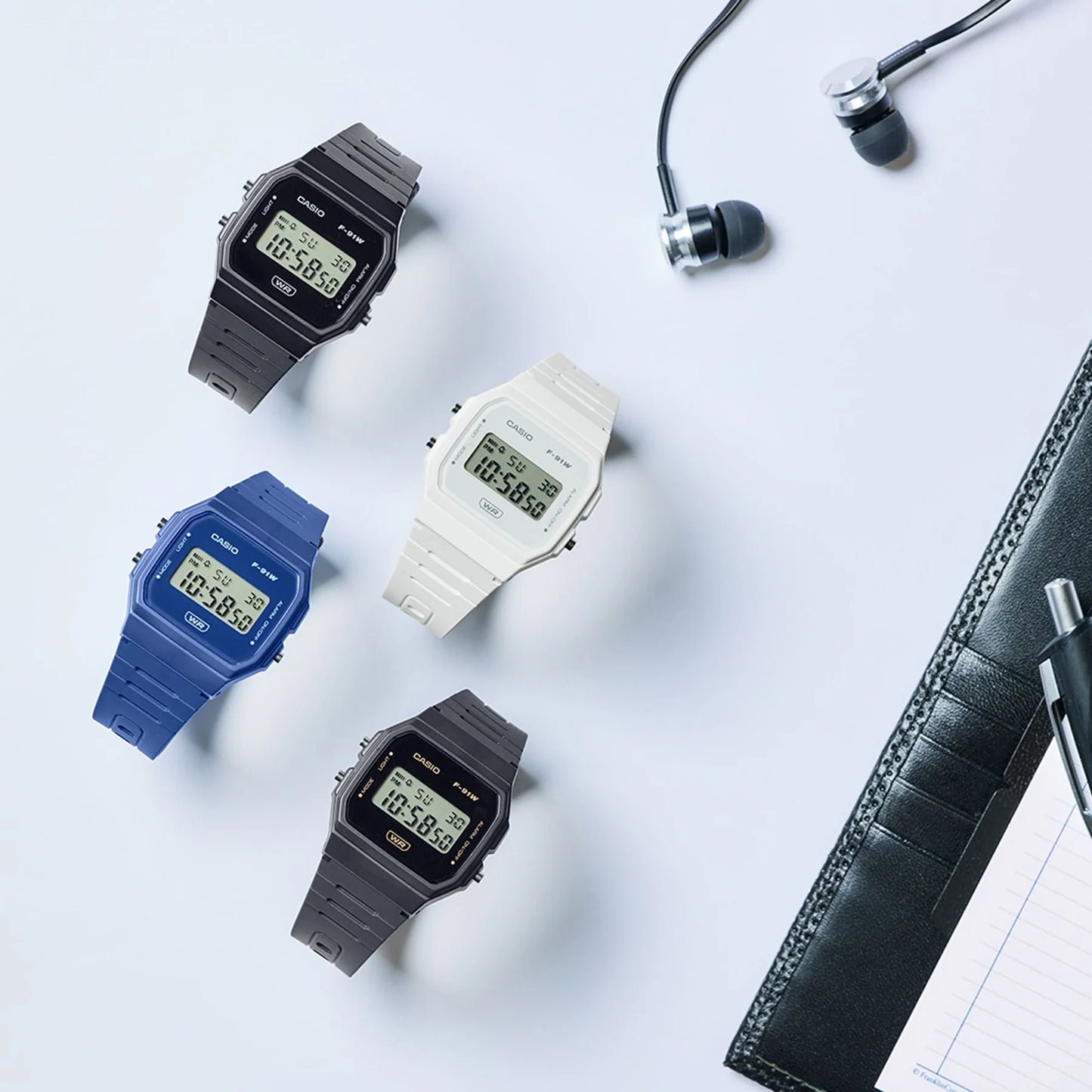 Casio Vintage Digital Watch F-91WB-7A White
