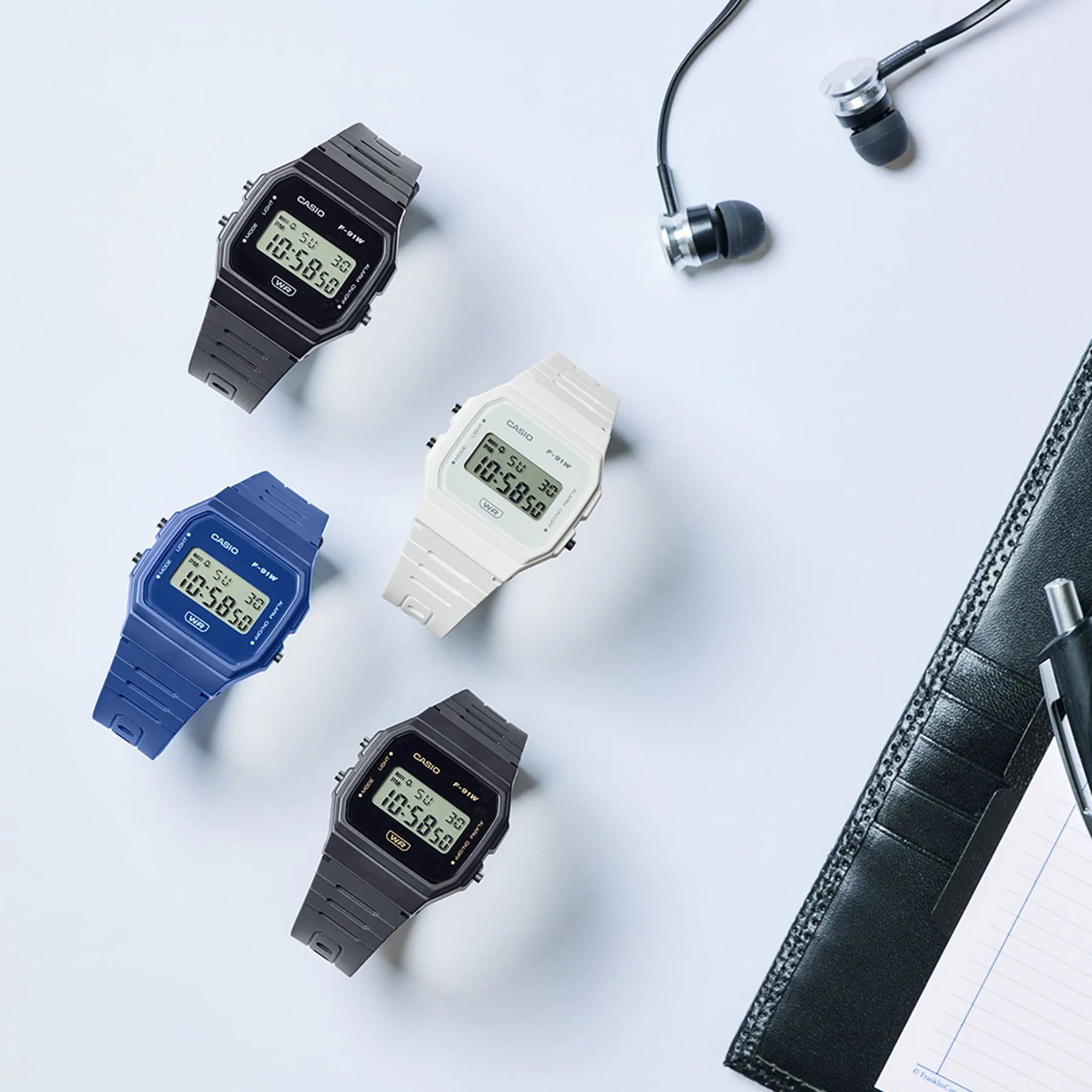 Casio Vintage Digital Watch F-91WB-7A White