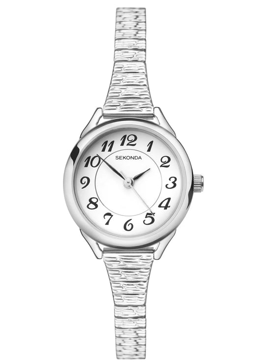 Sekonda Silver White Dial Expander Quartz Watch 26mm SK2638