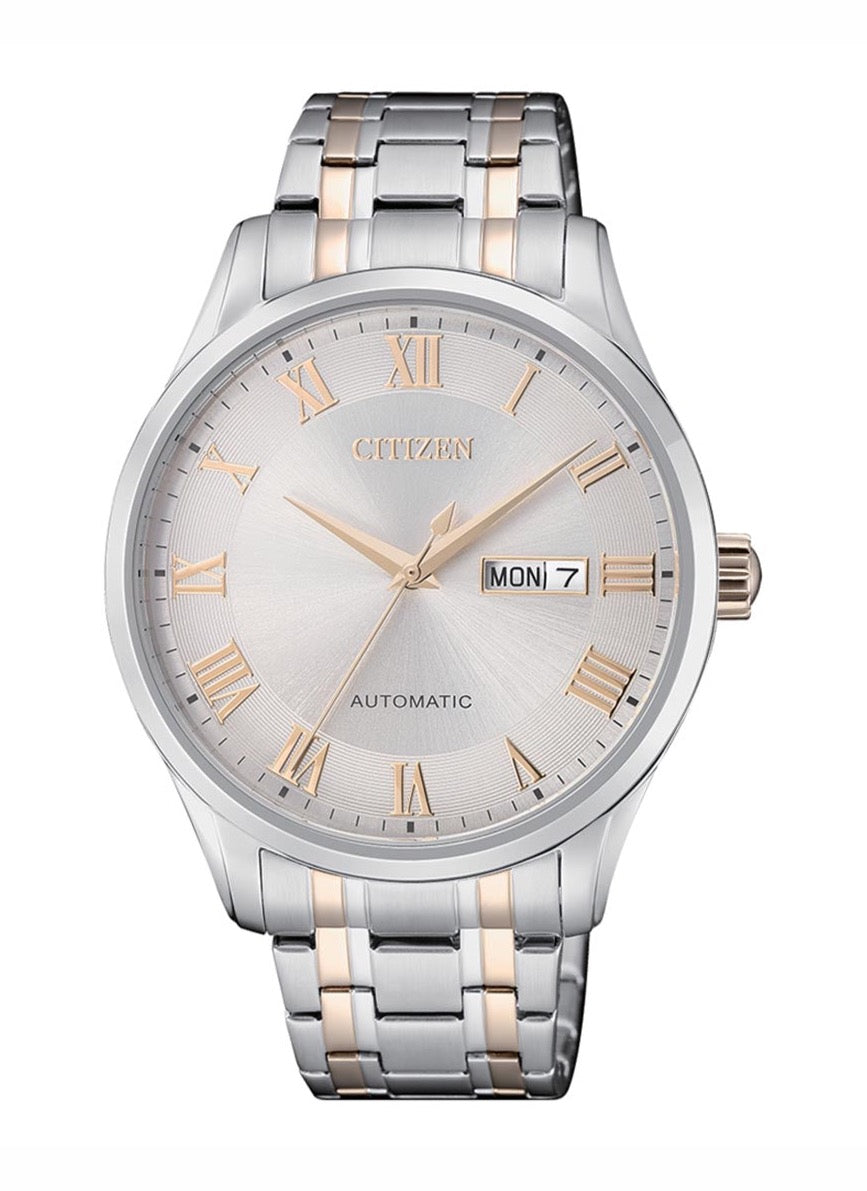 Citizen Automatic Men's Watch NH8366-83A Silver/Rose Gold