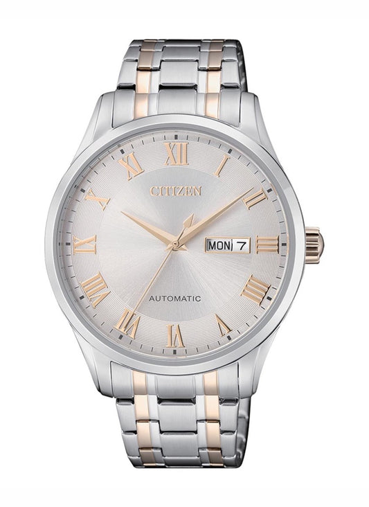 Citizen Automatic Men's Watch NH8366-83A Silver/Rose Gold