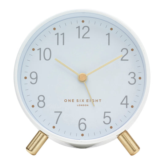 One Six Eight London Maisie White Alarm Clock