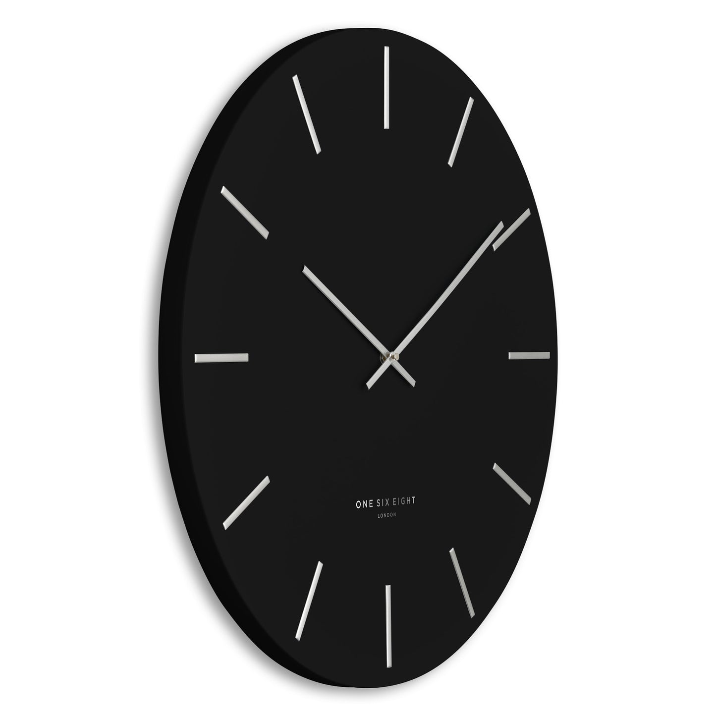 One Six Eight London Luca 40cm Black Silent Wall Clock