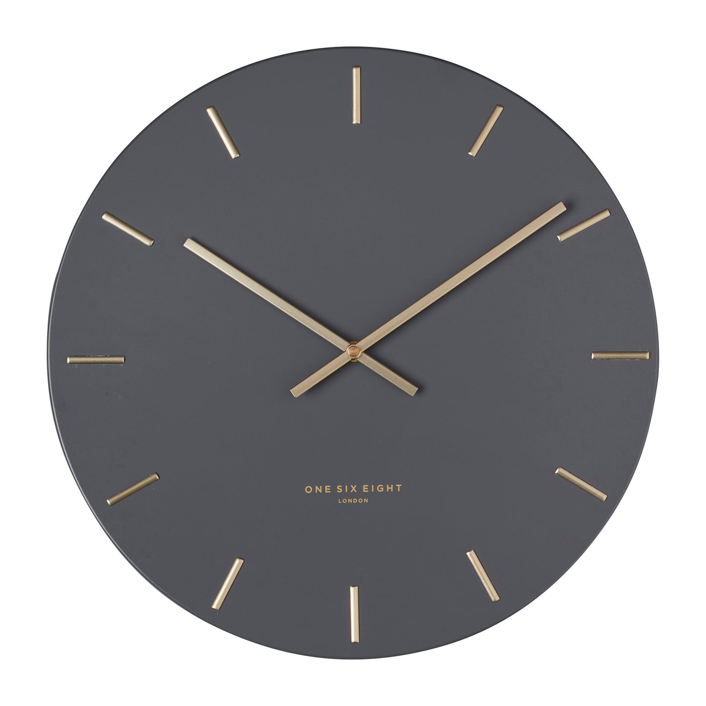 One Six Eight London Luca 40cm Charcoal Silent Wall Clock