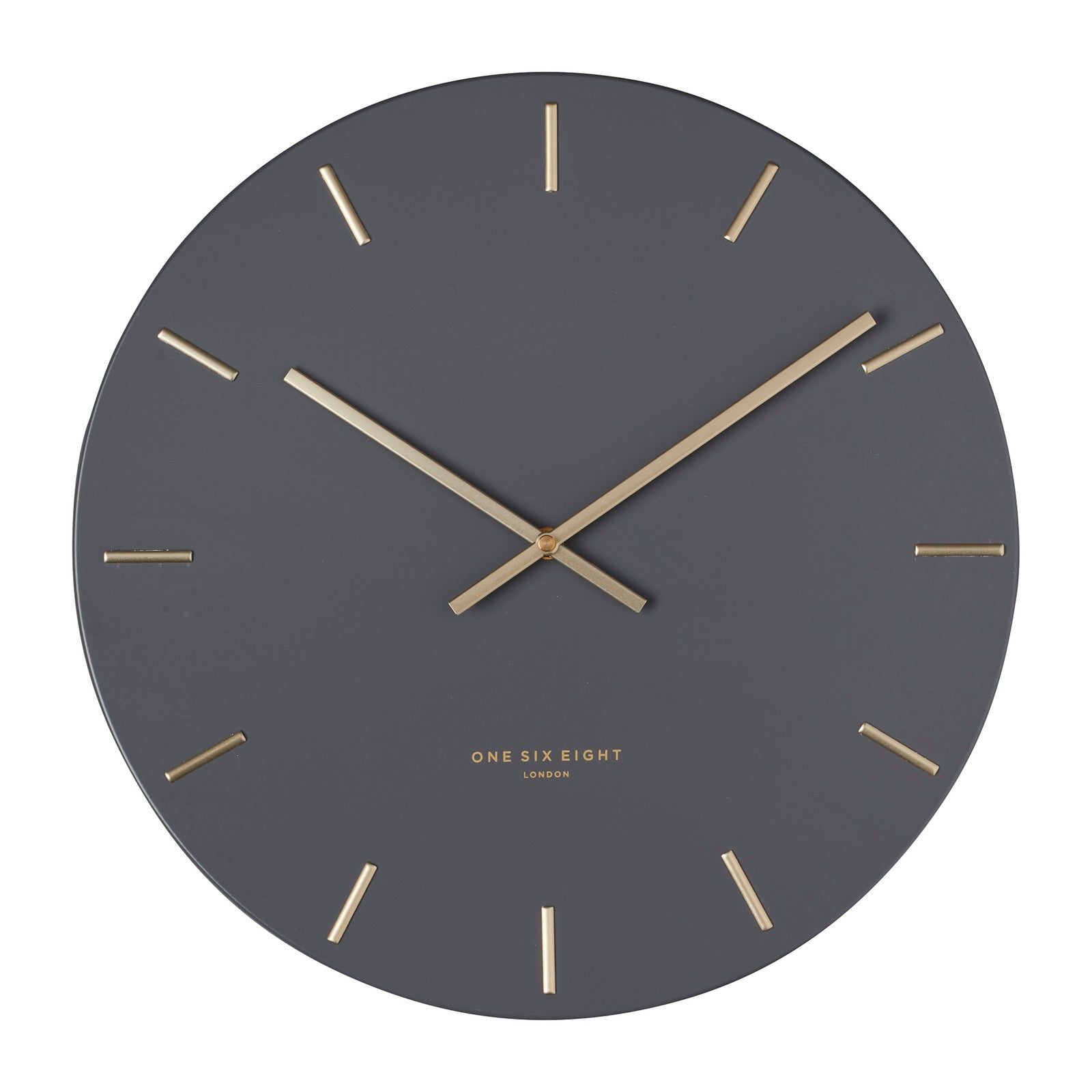 One Six Eight London Luca 40cm Charcoal Silent Wall Clock