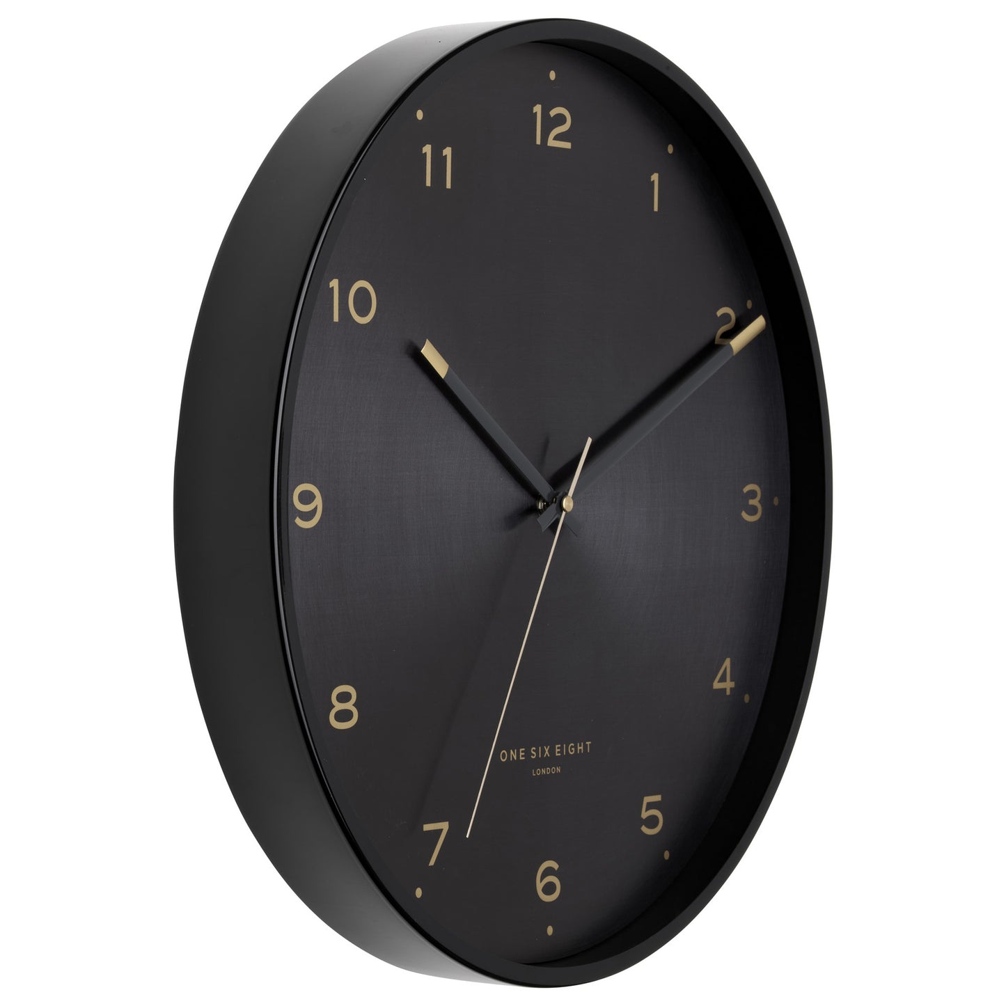 One Six Eight London Elsa 40cm Black Silent Wall Clock