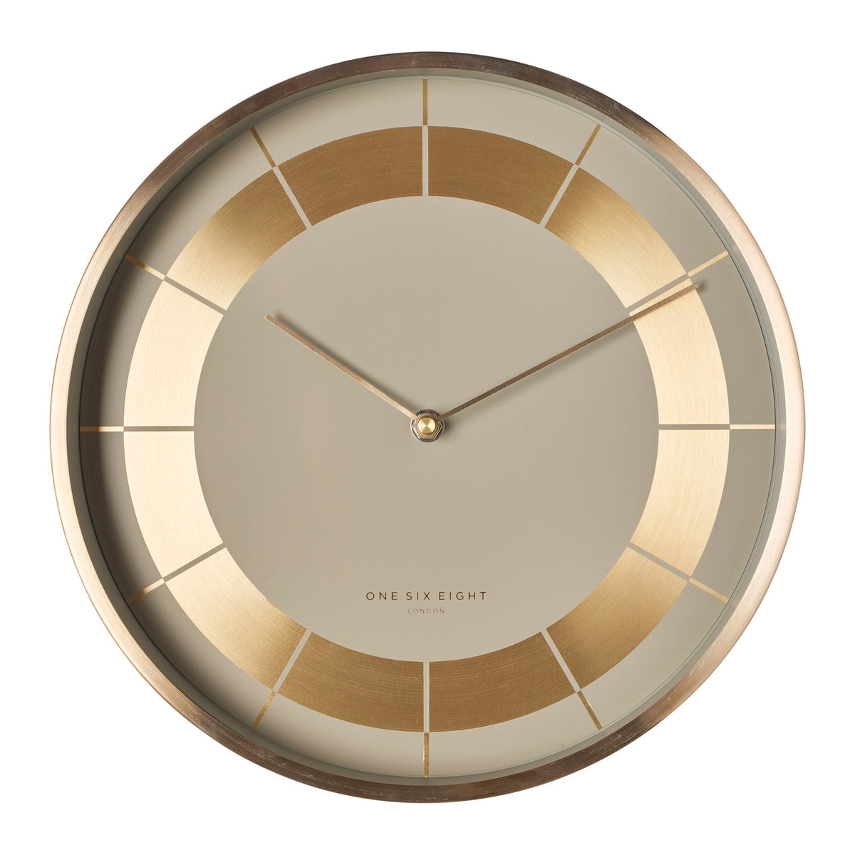 One Six Eight London Arlo 30cm Nude Beige Silent Wall Clock